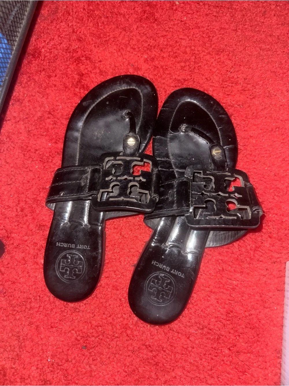logo embellished sandals